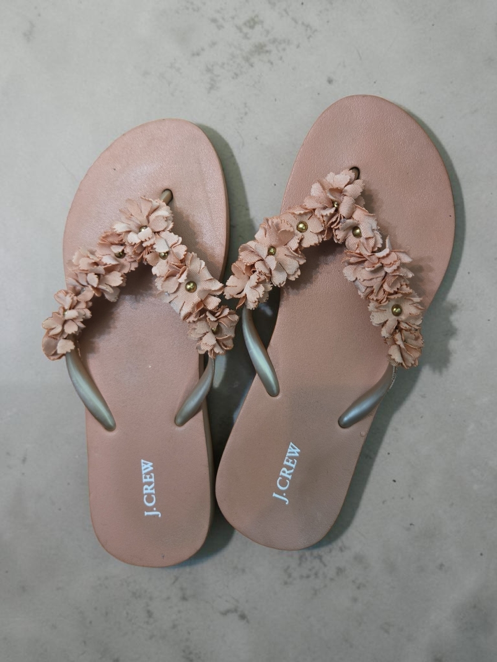 J. Crew Floral Embellished Sandals